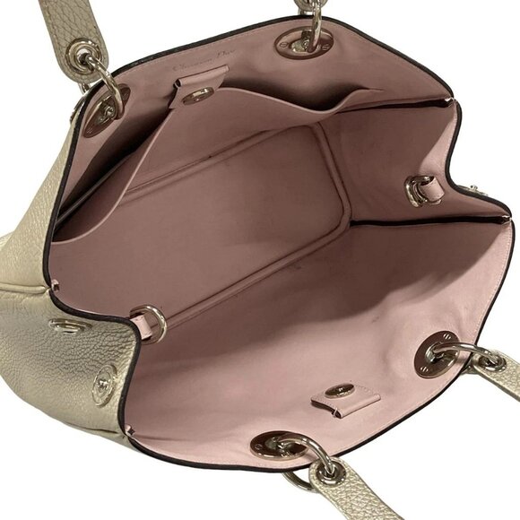 Auth DIOR/ChristianDior Diorissimo M0902PTUZ Champagne Gold Leather - Tote Bag - Picture 15 of 16
